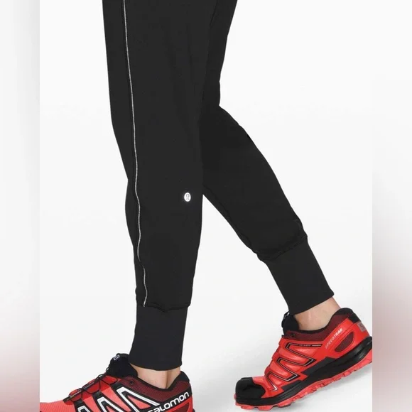 Fleece Lined Black Joggers - Picture 2 of 11